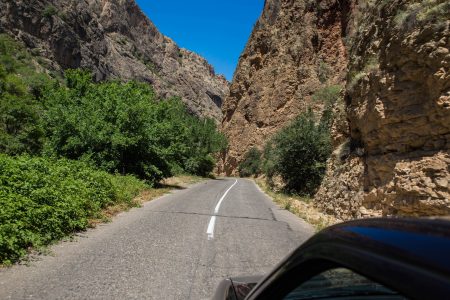 Roads in Armenia on a rented car