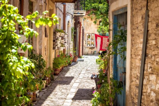 Beautiful street in Cyprus