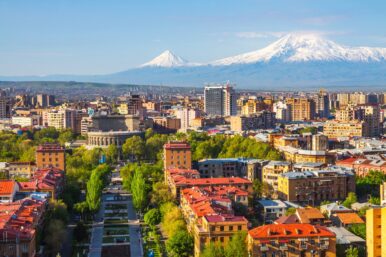 View of Ararat in Yerevan