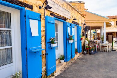 The colorful town of Kouklia near Paphos