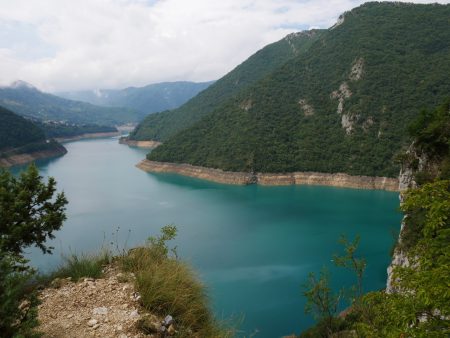 Piva lake in Montenegro