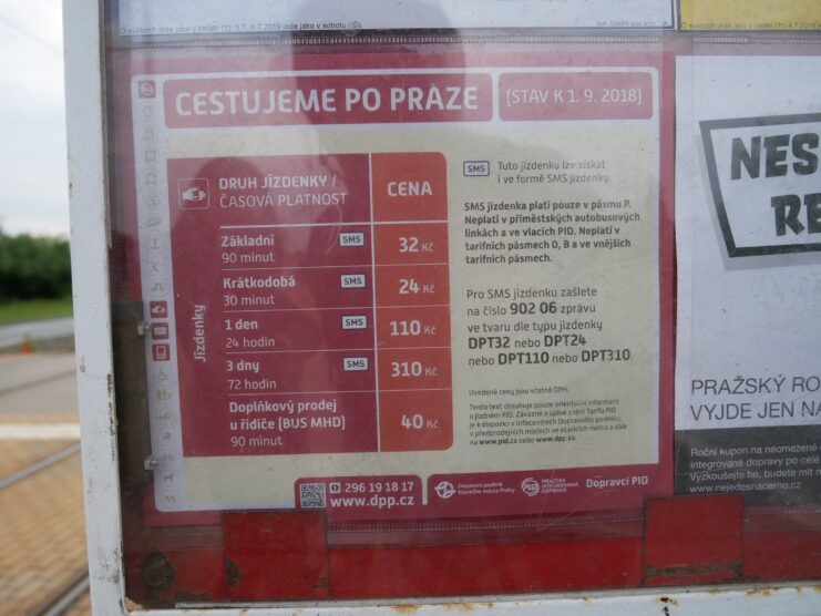 Стоимость билетов в Чехии