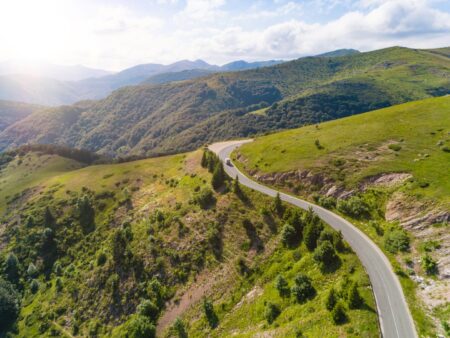 Mountain road in Bulgaria