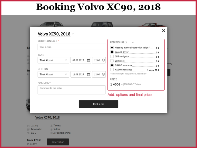 How to book a car with Montenegrins