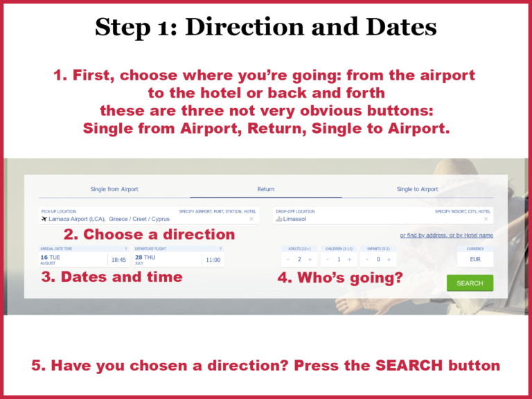 How to search for a transfer in Cyprus