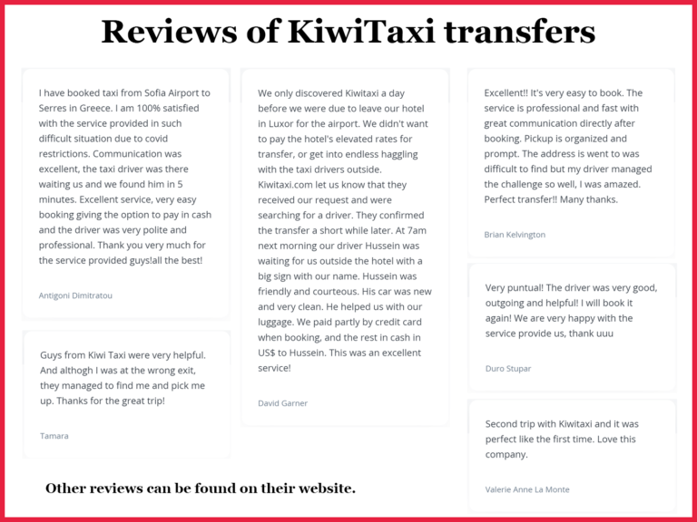 Kiwitaxi transfer reviews in Montenegro