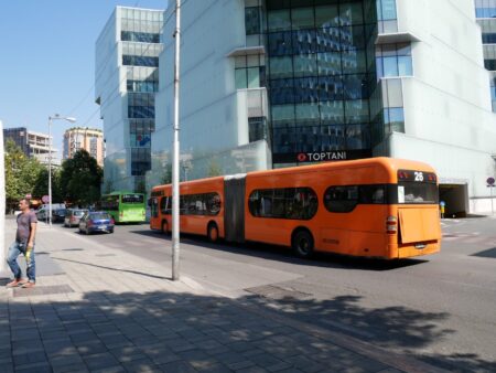 Bus in Tirana