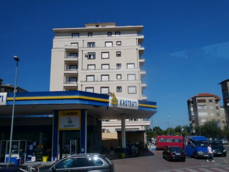 Gas station in Albania for a rented car