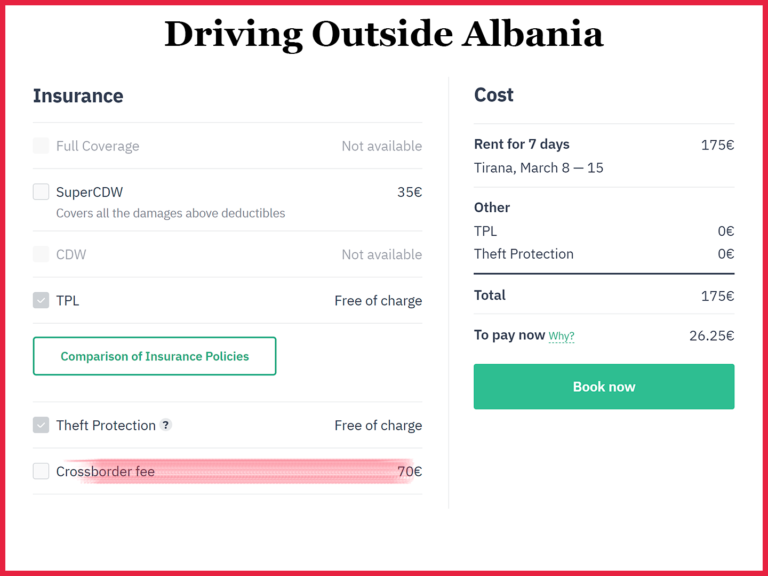 Driving outside Albania